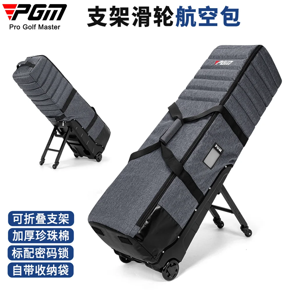 حقيبة سفر للجولف بعجلات وحامل سميك مضاد للتصادمات على شكل طائرة للرجال والنساء