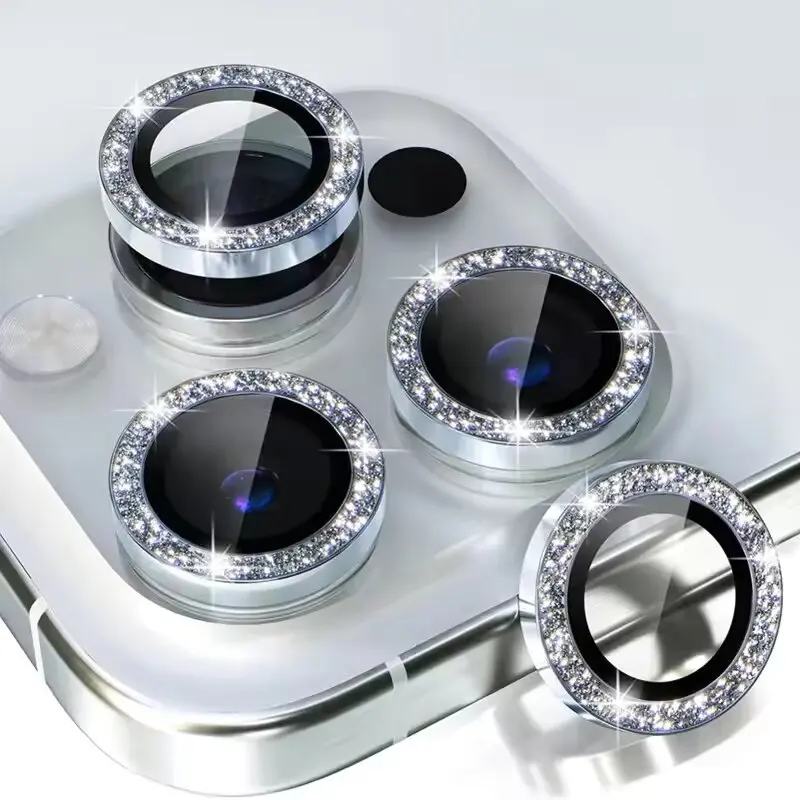 Luxury Diamond Metal Camera Lens Protector For iPhone 13 14 15 16 12 11 Pro Max 16 Plus Protective Glass iPhone 13 12 Mini Lens