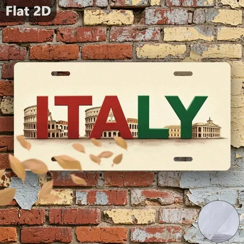 CIFBUY Vintage Italian Colosseum Aluminum Wall Art Waterproof Durable Metal Sign for Home Garage Traveler Man Cave Decor