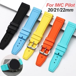 20mm 21 22mm Watch Strap for IWC Pilot Quick Release Rubber Wristband for PORTUGIESER PORTOFINO Sport Bracelet Waterproof Belt