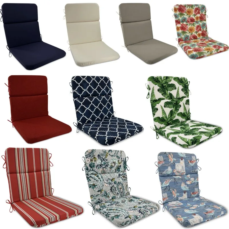 53x112x5cm Stylish Seat Cushion with Integrated Backrest Thickened Printed Office Dining Student's Chair Cushion Home Decor Mat