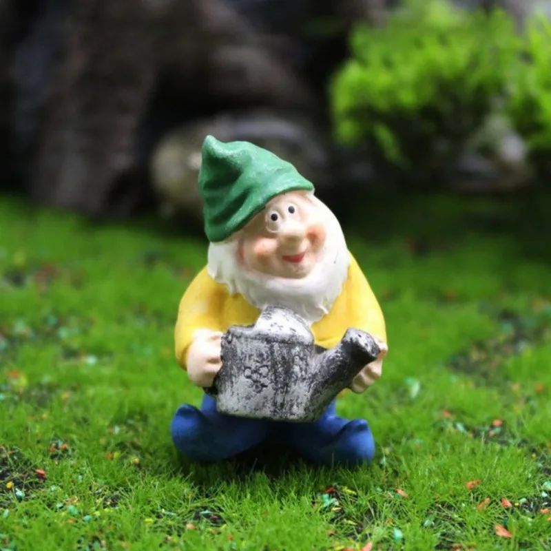 Mini Seven Dwarfs Statue Bonsai Decoration Props For Desk Outdoor Garden Sculpture Decor Ornament PVC Crafts