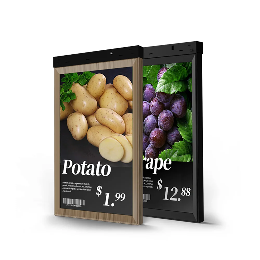 

10.1 LCD single-sided vertical black LCD full-color price tag promotional sign