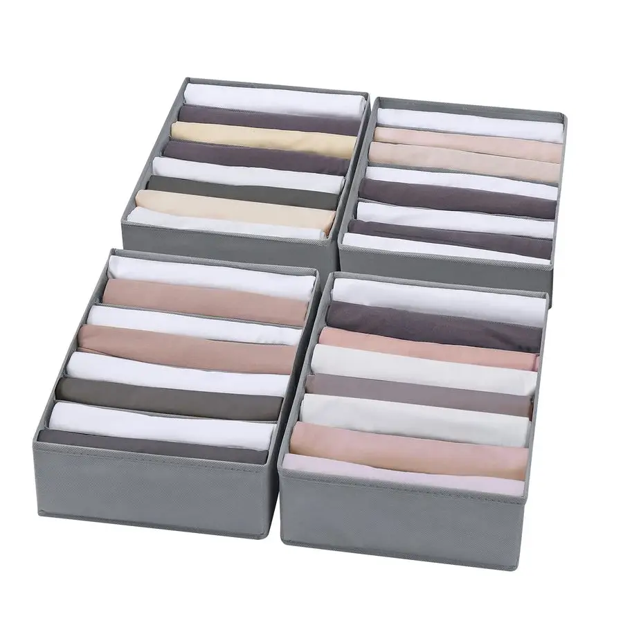 

Packs Tshirt Drawer Organizers for Clothing,8 Grids Compartment Wardrobe Storage Box, Washable Clothes Organizer for Folded Clot