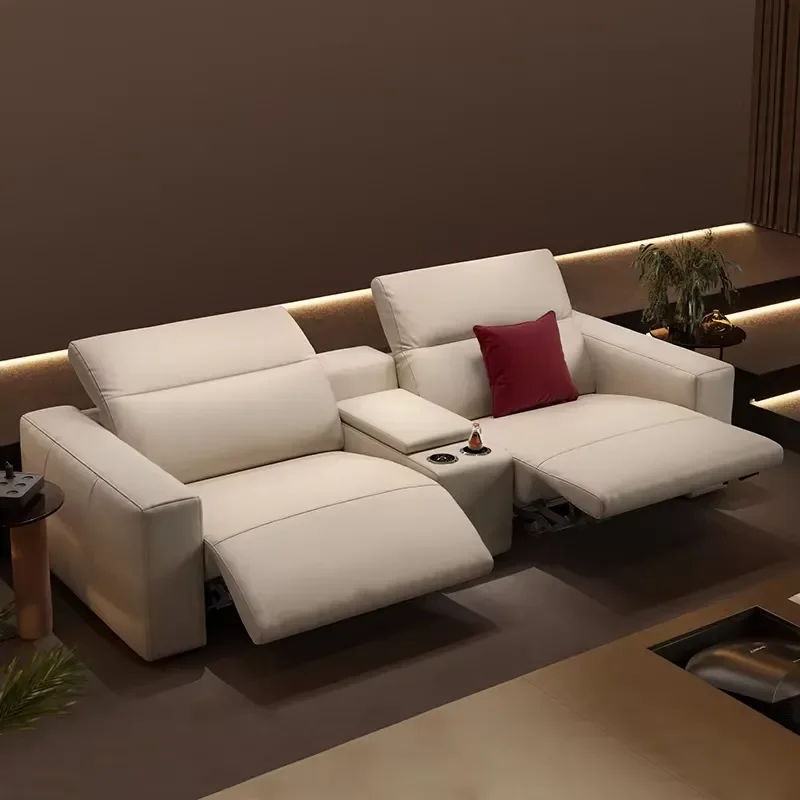 Villa High-End Home Theater Sectional Sofa Private Audio-Visual Room Electric Cinema Hall Function Sofa