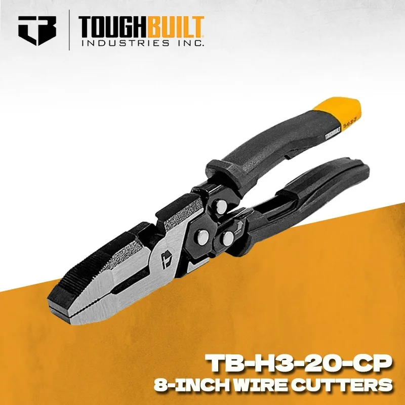

Прочные промышленные плоскогубцы TOUGHBUILT для работы со стальной проволокой, модель TB-H3-20-CP