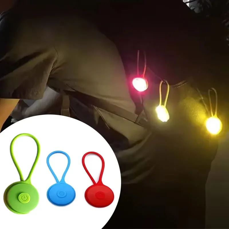 Outdoor Backpack Light Colorful Silicone LED Night Running Anti-tripping Warning Light High Elasticity Strap Travel Gear