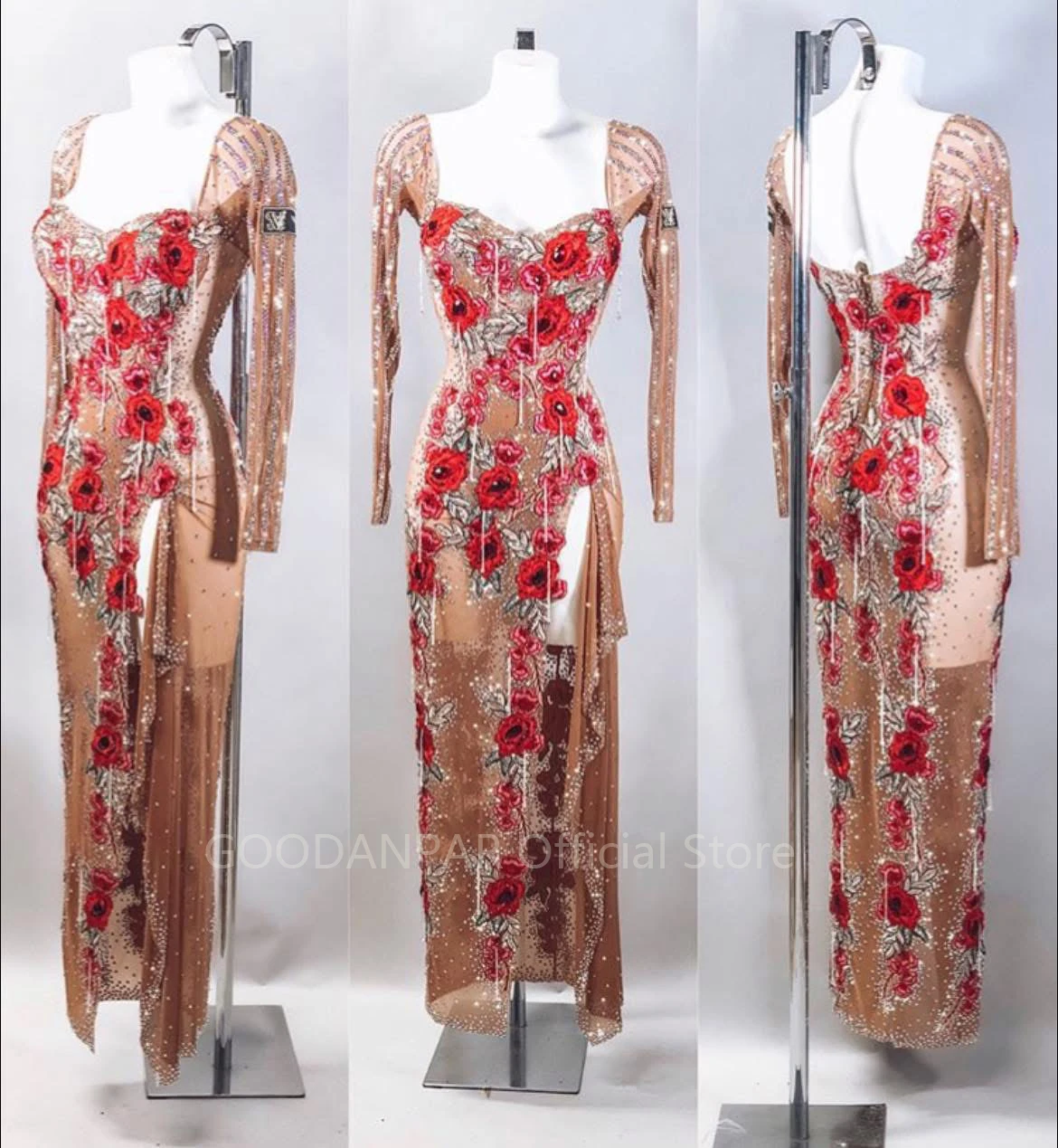 

Latin dress lady latin dance dress women competitionlatin dress girls dress latin costume rhinestones Performance Clothing