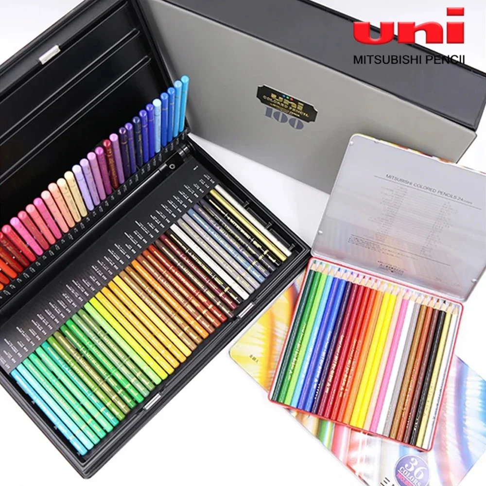 

Japan Uni 880 Oily Color Lead 12/24/36 Color Student Painting Sketch Color Pencil Set 72/100 Colored Pencils School Art Supplies