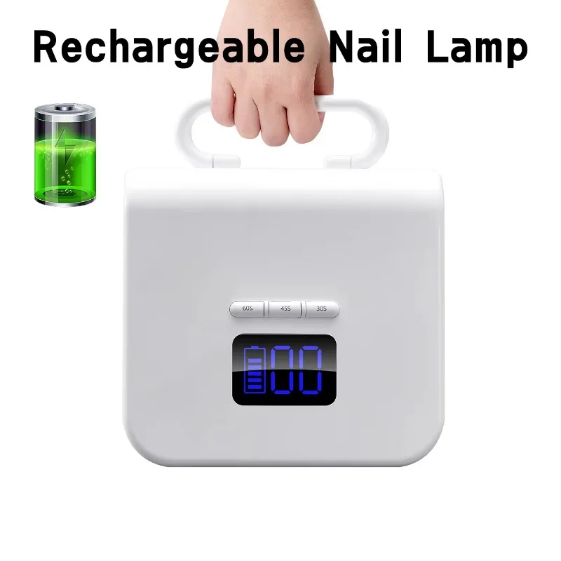 Professional 220W Gel Nail Dryer – Rechargeable Design with Intelligent Induction & 48 LED Beads