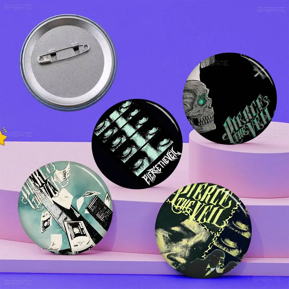 Rock Band P-Pierce T-The V-Veil Creative Tinplate Soft Button Pins Animal Icon Brooch Lapel Backpack Badge Accessories Pin