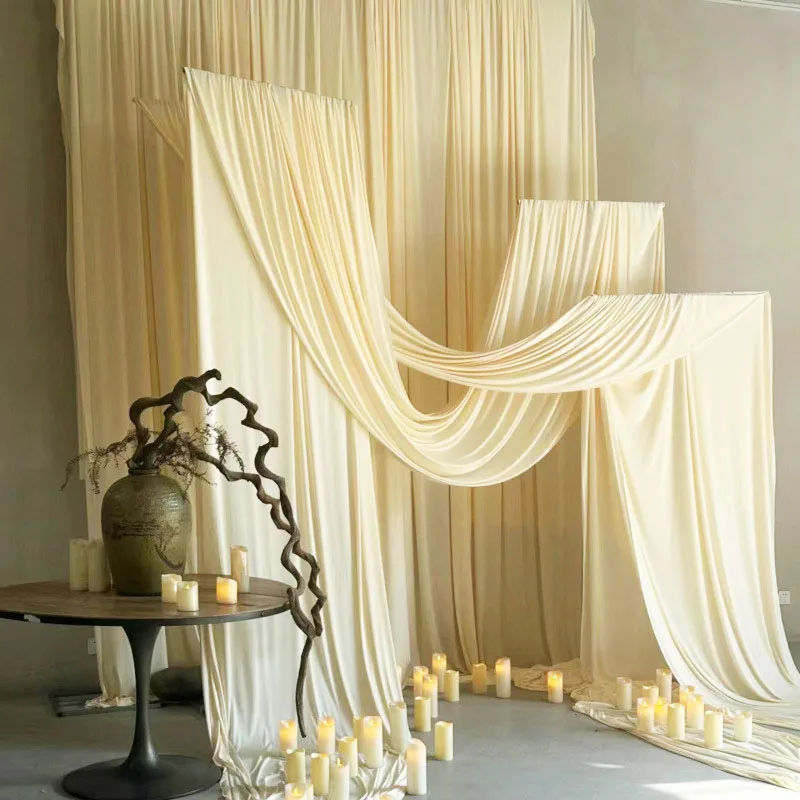 

Wrinkle-Free Wedding Arch Draping Fabric for Ceremony Arbor Engagement Party Bridal Shower Decor DIY Wedding Decortion Fabric