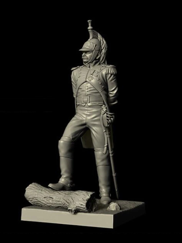 Unassambled   1/32  ancient fantasy Napoleonic officer soldier stand Resin figure miniature model kits Unpainted