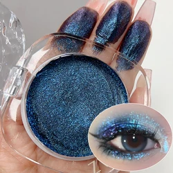 Waterproof Glitter Blue Eyeshadow Monochrome Palette Diamond Highlighter Sequin Eye Shadow Pigment Shiny Lying Silkworm Makeup