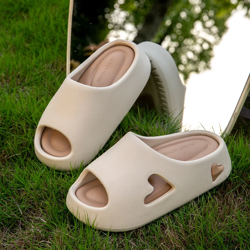 

Women Summer Slippers Thick Sole Home Floor Shoes Soft EVA Cut-out Girls Indoor Bathroom Slides Anti-slip Female Beach Sandals