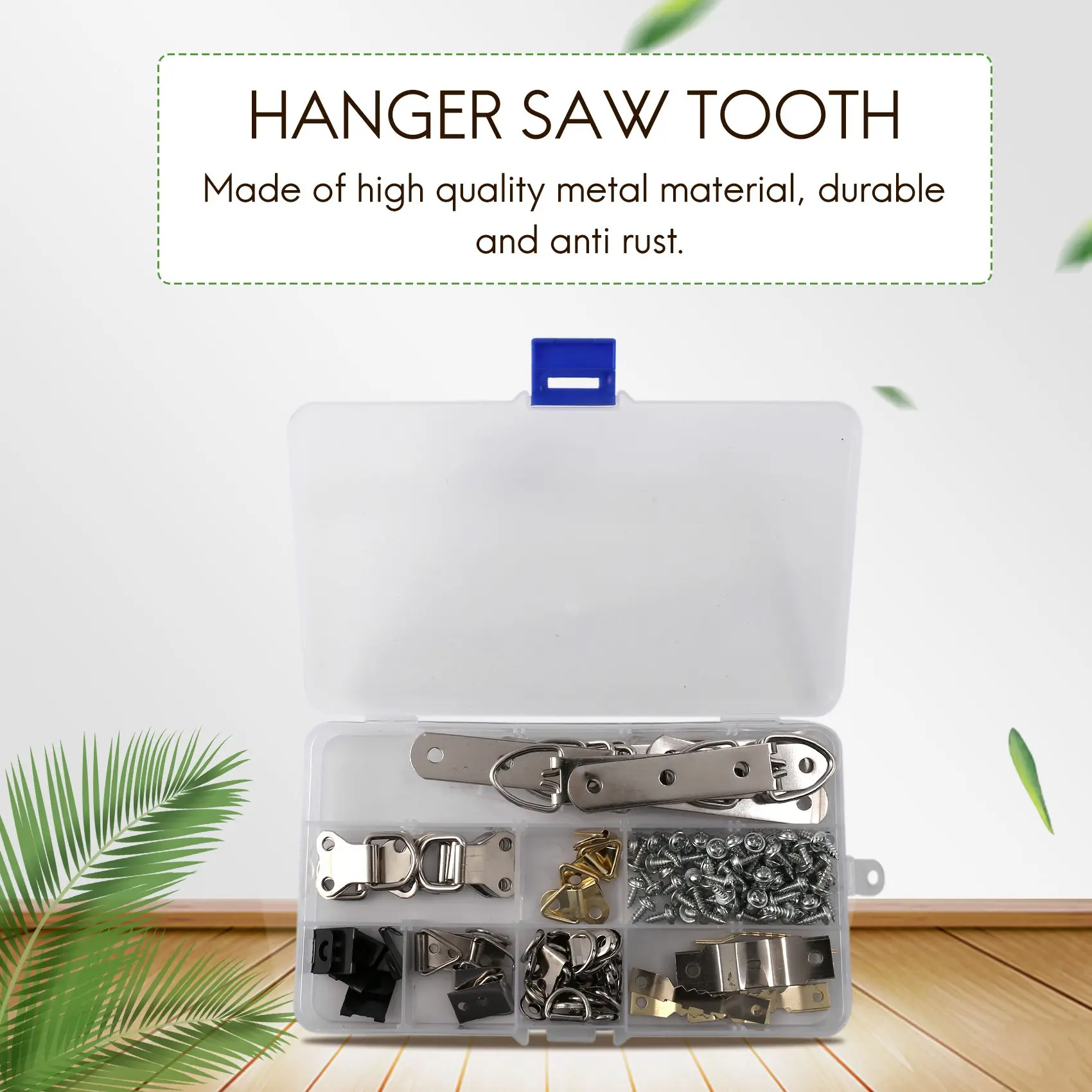 

A89X 140 Pcs Photo Frame Hanging Hooks Kit, 9 Models Picture Hanger Hooks With Screws For Office Family Photo Picture Painting H