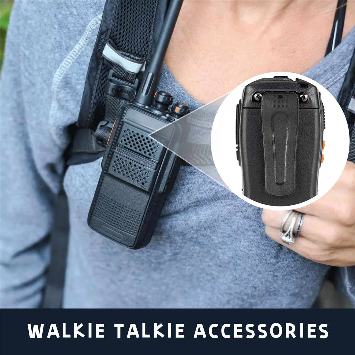 ABSQ-5PCS เข็มขัดคลิปสําหรับ H777 ร้อนรุ่น Baofeng วิทยุ BF-666S BF-777S BF-888S 666S 777S 888S Walkie Talkie อุปกรณ์เสริม Clamps