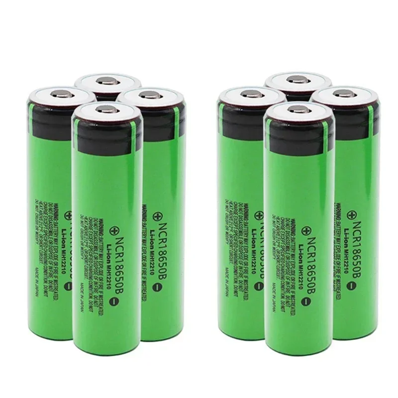 New 18650 lithium batteries 3400mAh 3.7v 25A NCR18650B high power power tool battery 18650 rechargeable battery(Pointed)