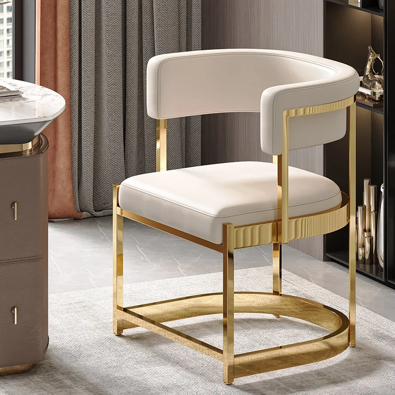 Light Luxury Dining Chairs, Hotel Sofa Chairs, Coffee Milk Tea Shop Booths, High-end Bar Chairs, Nail Art Makeup Stools, Negotia