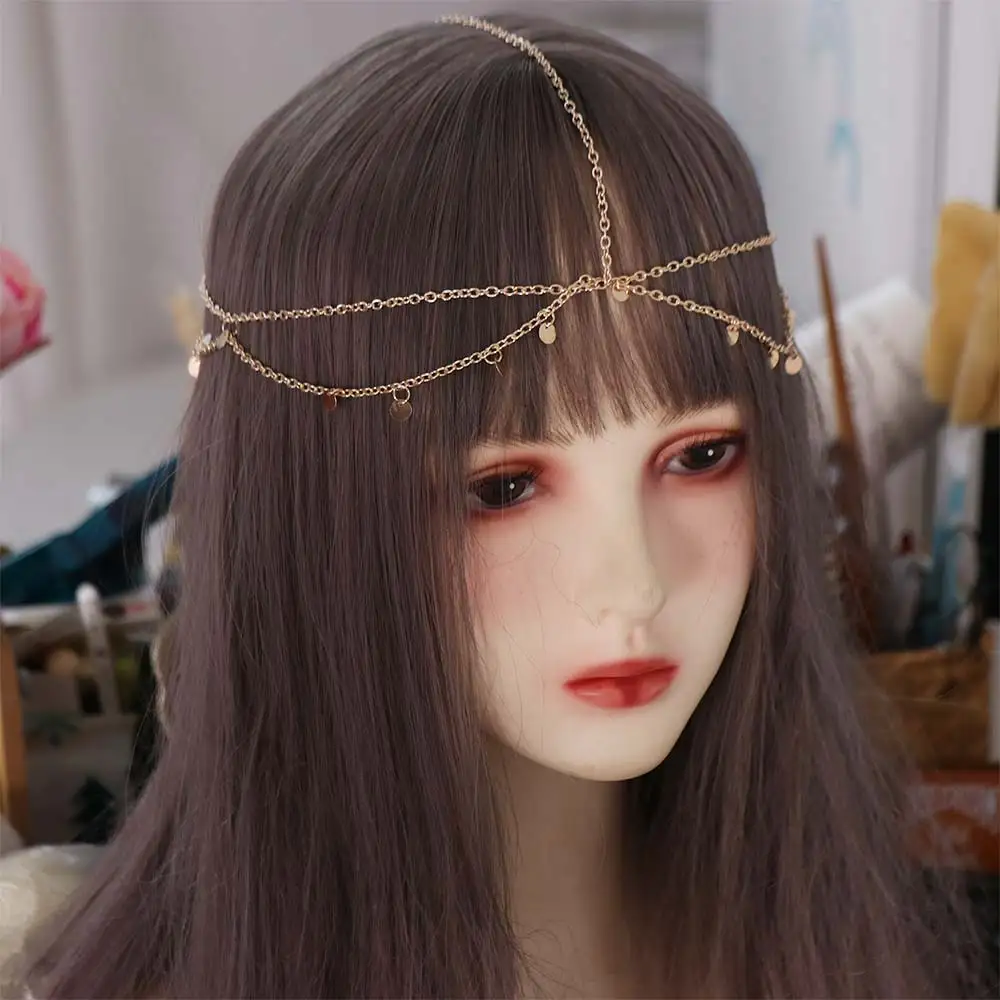 Waterdrop Rhinestone Sweet Headpiece Multi-layer Wedding Headbands Crystal Women Head Chain Bohemia Headbands