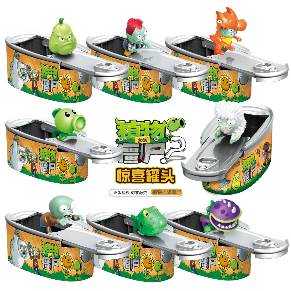 

Plants Vs. Zombies Toys Fun Anime Yeti Zombie Peashooter Cans Set Up Children's Toy Gifts By Bouncing Plant Action Figure Models