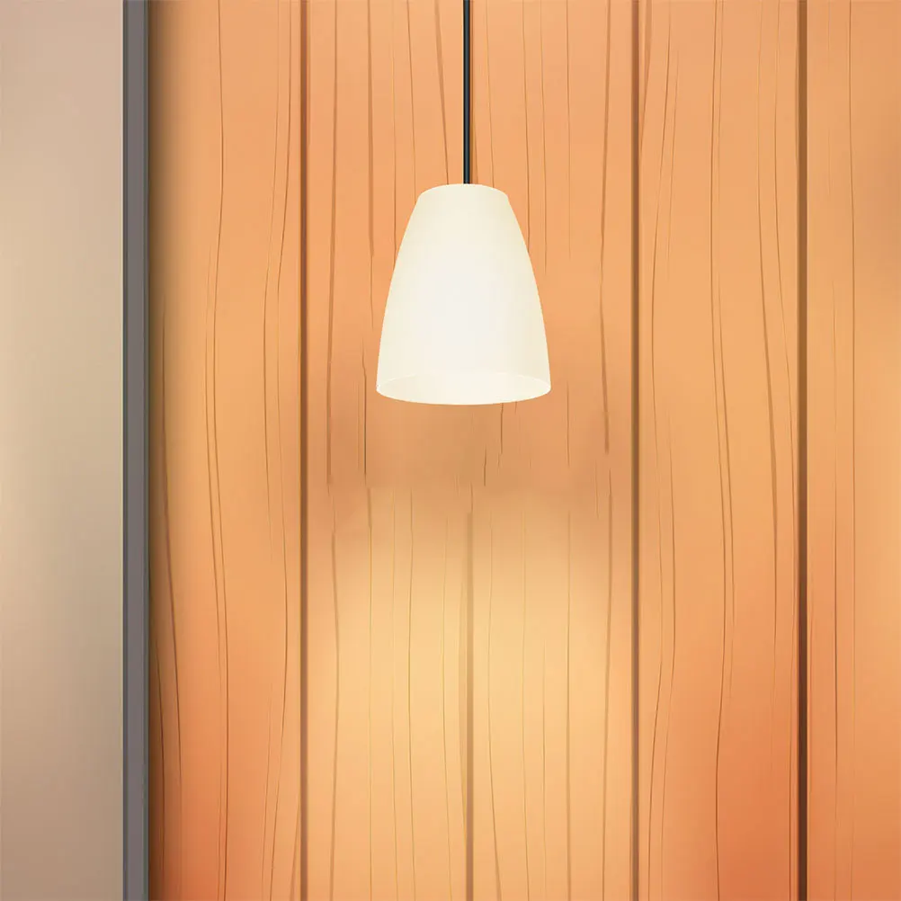 

4Pcs Plastic Lampshades E14 Compatible Flat Mouth Design Simple White Home Decor Easy Install Various Interior Styles