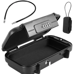 Portable Safe Box 4 Digit Combination Security Case LockBox with Removable Wire Rope Large Capacity Waterproof Security Lockbox