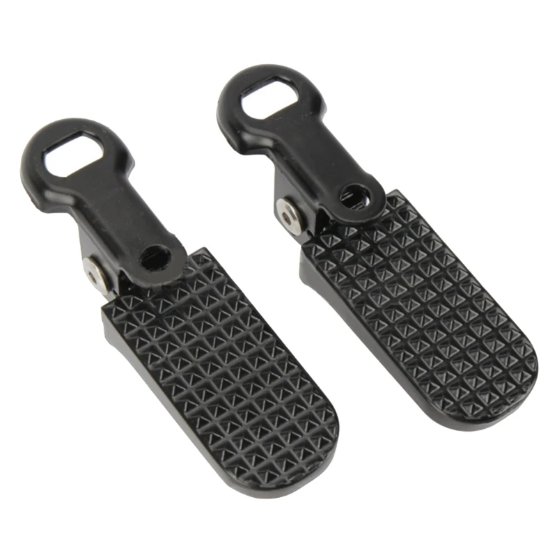 1 Pair Aluminium Foldable Pegs Electric Scooter Anti Slip Folding Footrest for Electric Scooter Replacement Rear Pedals