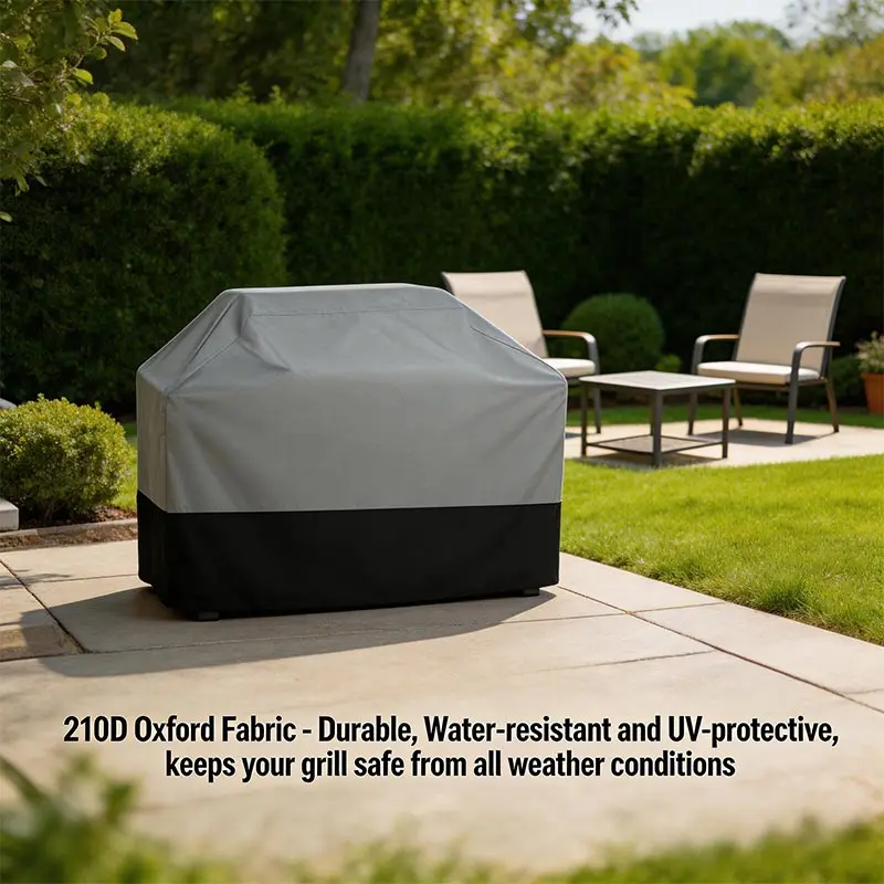 210D 5 -Size BBQ Grill Cover Anti-Dust Waterproof Weber Heavy Duty Charbroil BBQ Cover Outdoor Rain Protective Barbecue Cover view 4