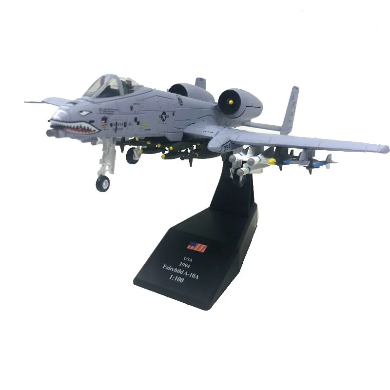 JASON TUTU 1/100 Scale Diecast Metal A10 Fighter Fairchild Republic A-10 Thunderbolt II GIFT