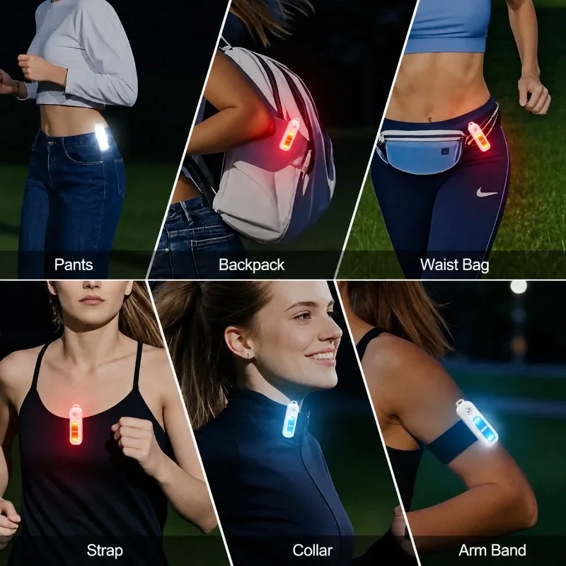 3-Color Glowing Safety Armband with Personal Alarm, LED Warning Lamp for Night Running, Cycling and Outdoor Anti-Harassment