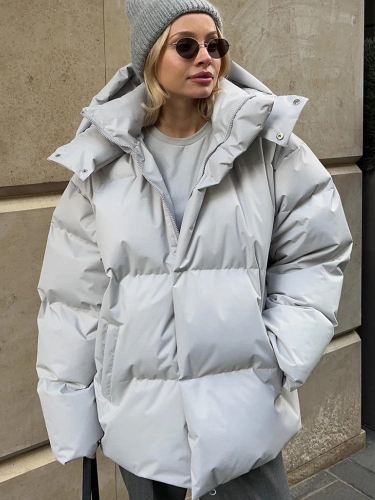 여성용 면 재킷 따뜻하고 패셔너블한 루즈핏 편안한 순면 재킷 가을 겨울 신상 캐주얼하고 심플한 따뜻한 상의