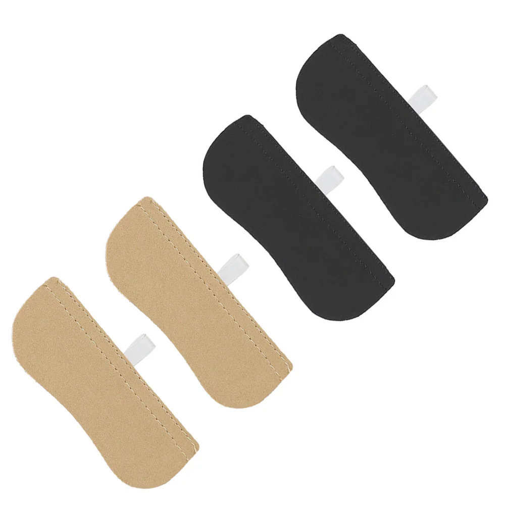 2Pairs Hak Grips Anti-Slip Pads Demping Hak Protector Voorkomen Blaren Likdoorns Voeten Pads voor Schoenen Zwart abrikoos