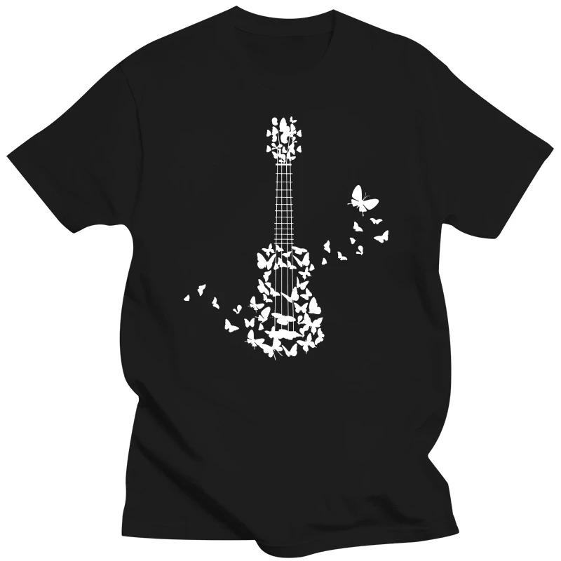 Novelty Ukulele Instrument with Beautiful T Shirts Music Classic Ukeaholic Cotton Streetwear Short Sleeve Gifts T-shirt Men