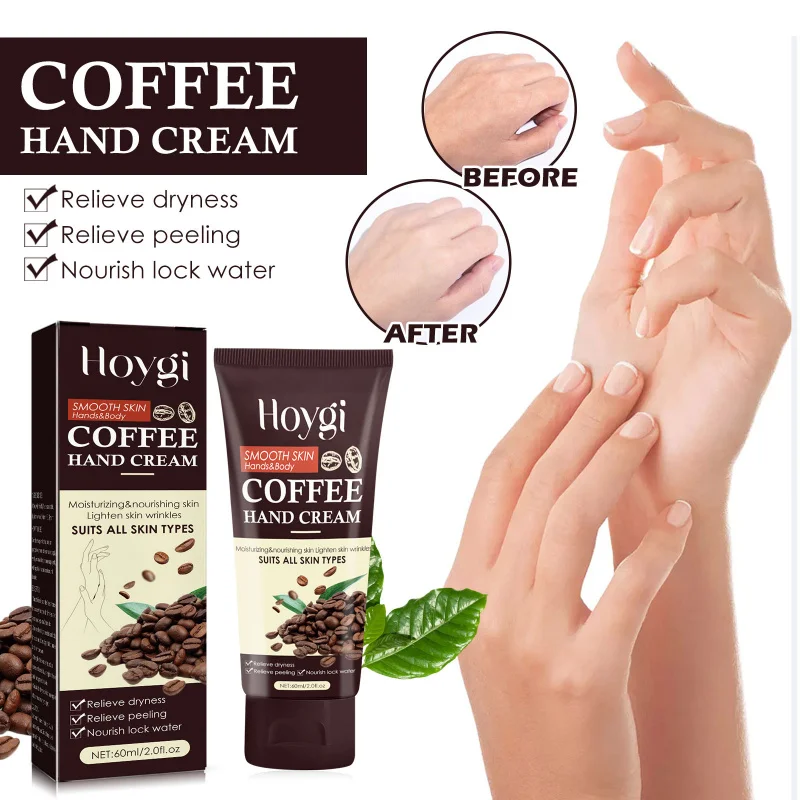 

Coffee Hand Cream With Shea Butter & Sunflower Oil - Moisturizing Care For Dry Hands - Helps Improve Skin Texture