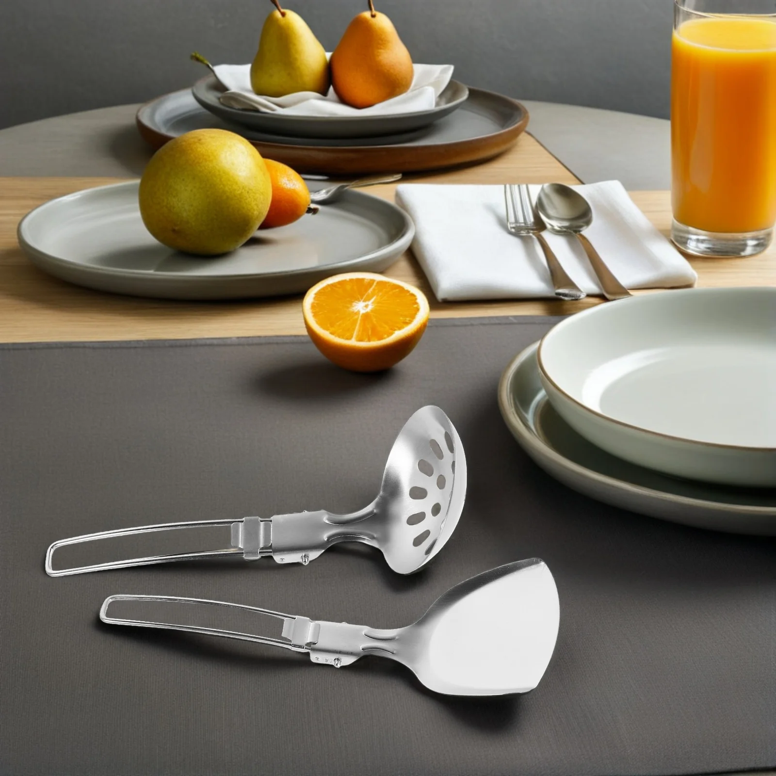 3 قطعة مجموعة أواني التخييم الفولاذ المقاوم للصدأ طوي أدوات الطبخ في الهواء الطلق المحمولة المطبخ والعتاد للسفر التنزه الظهر