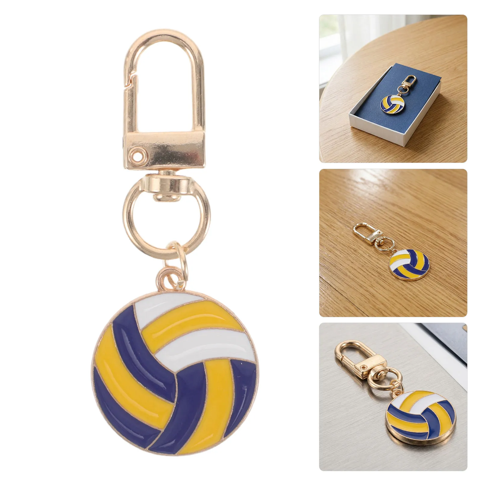 20Pcs Volleyball Keychains Detailed 3D Alloy Charm Perfect for Party Favors Team Gifts Volleyball Accessories Sports Backpack
