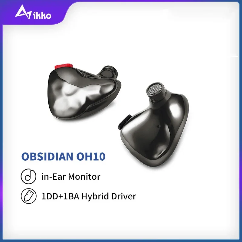 イヤホン iKKO Obsidian Hybrid In-Ear Monitor Obsidian OH10 - In