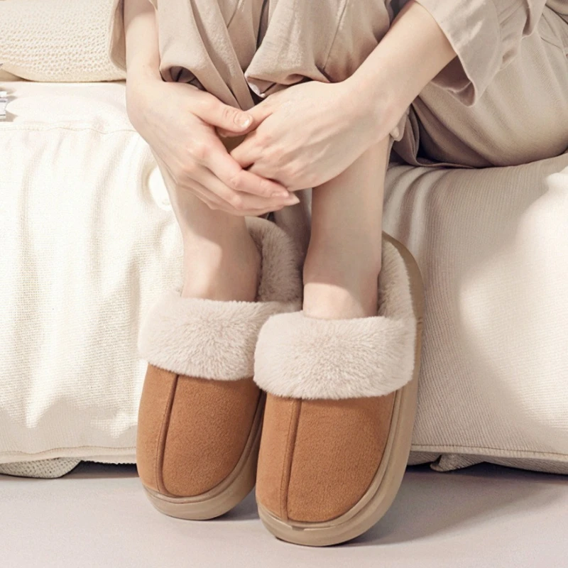 

Домашние тапочки Cloud, женские зимние теплые плюшевые домашние повседневные женские и мужские домашние туфли на плоской подошве, кроссовки, мужские шлепанцы