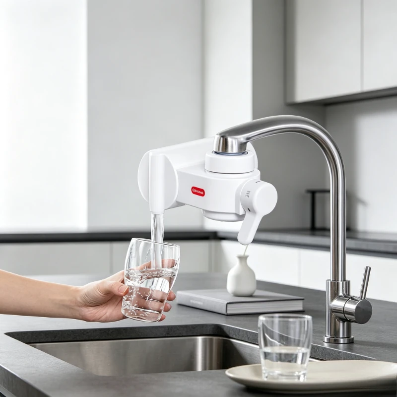 Kitchen Bathroom Faucet Water Filter, Ultra-Filtration Direct Drink Purifier with Sterilization, Durable Durable Long-Lasting