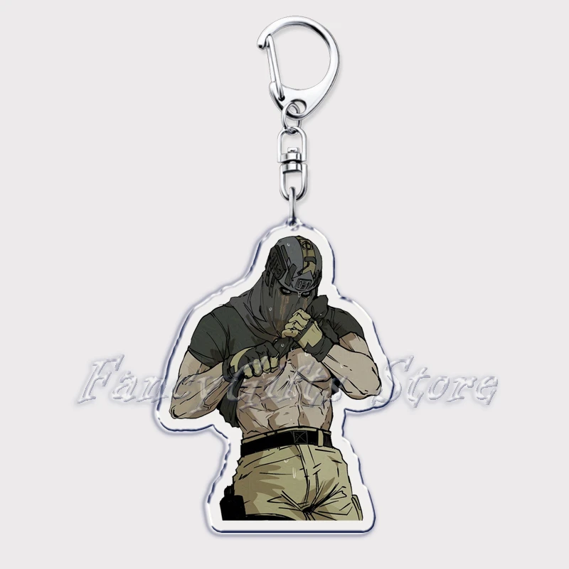 Cute Military Game Ghost Chibis Keychains for Accessories Cod Soldier Soap Simon Riley Keyring Jewelry Fans Gamer Gaming Gifts