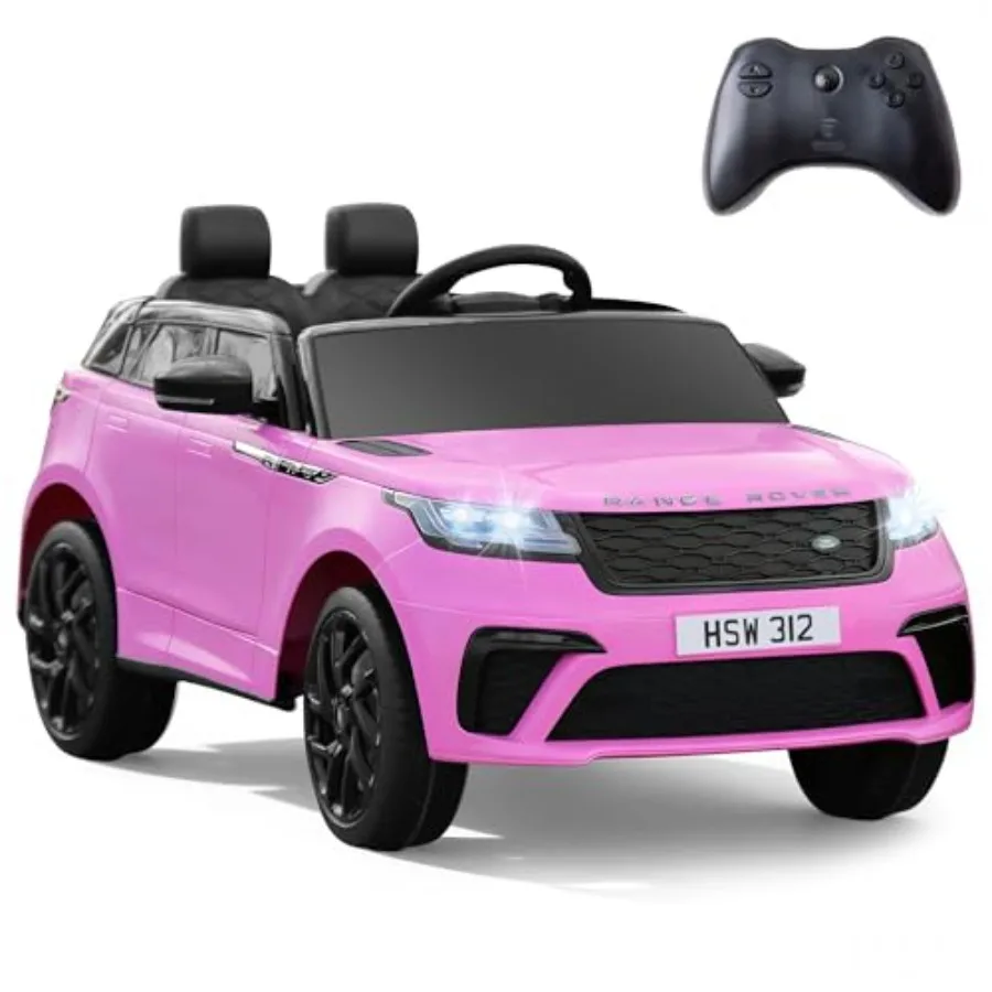 

Розовый детский электромобиль Land Rover VELAR 12V с лицензией, для детей 3-8 лет, с пультом управления 2.4GHz, 2 моторами, 3 скоростями, функцией прыжков.