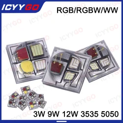 3W 9W 12W Patch wysokiej mocy 3535 5050 RGB RGBW RGBWW ceramiczny układ cztery w jednym światło sceniczne Patch koraliki do lampy źródło światła LED