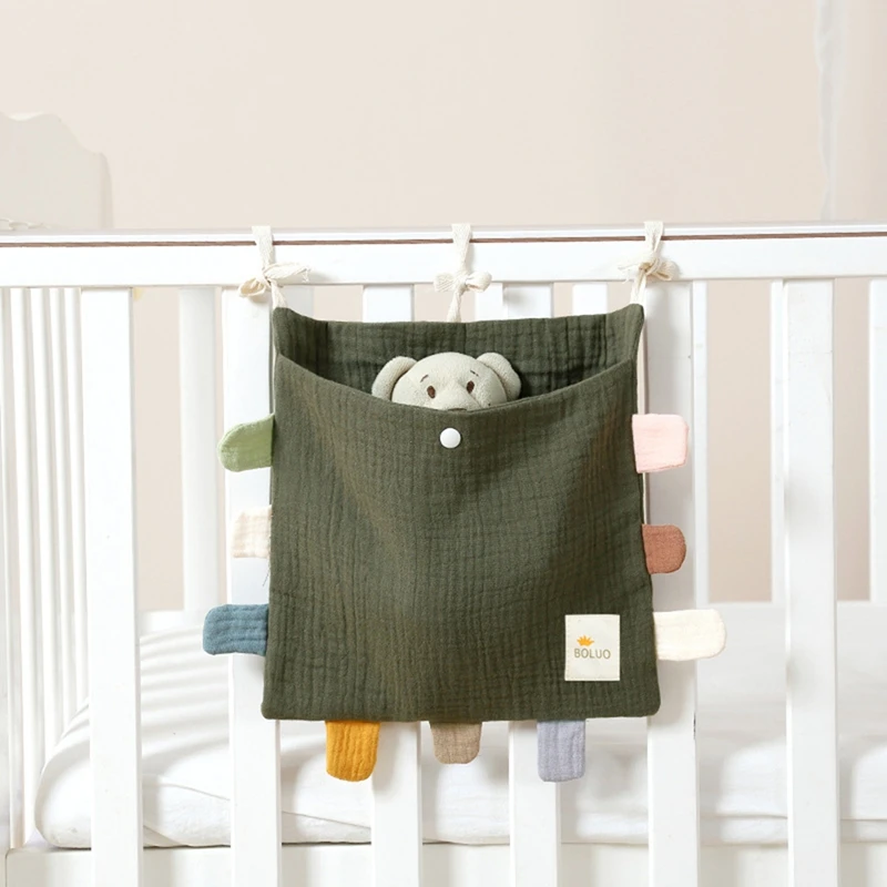 Baby Bed Side Organiser Cotton Bed Storage Bagessentials Storage Bag Baby Hanging Bag For Baby Nappy Toy Clothes