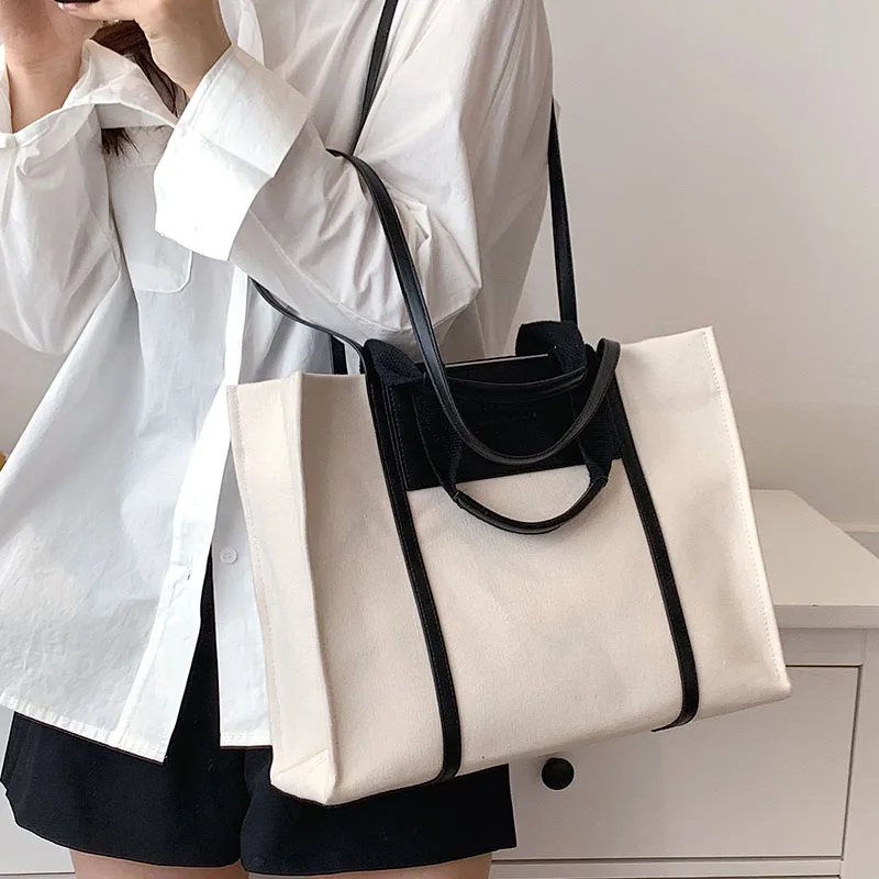 Casual Canvas Large Capacity Women Handbags Designer Brand female Shoulder Crossbody Bags Luxury Big totes Shopper Bag Purse