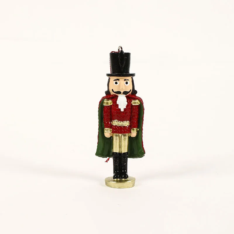 Weihnachten Cartoon Stehende Nussknacker Spieluhr Harz Kleine Anhänger Weihnachtsbaum Ornament Soldat Dekoration Geschenk