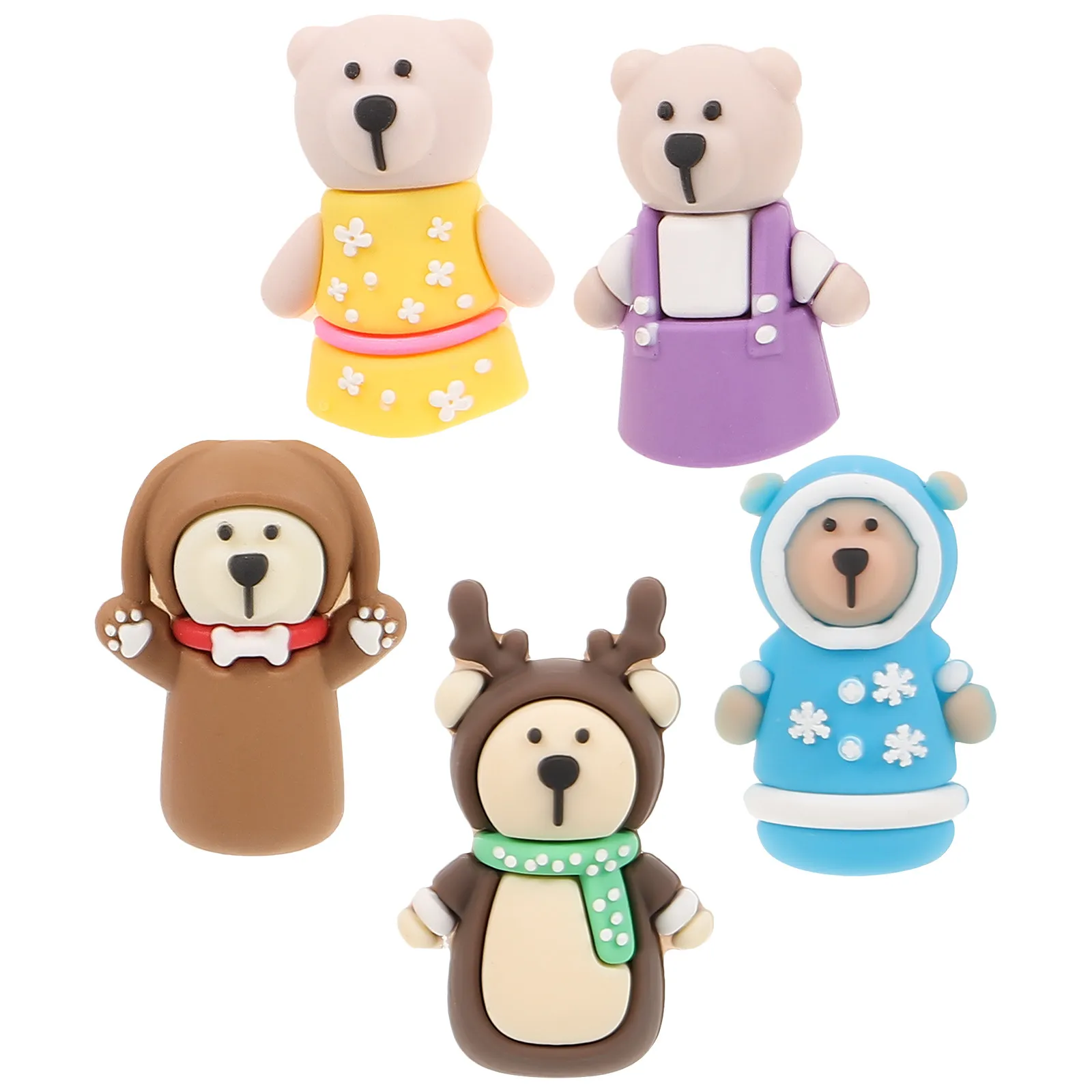 5Pcs Universal Silicone Cuticle Trimmer Handle Cover Cute Animal Shape Scissor Protector for Manicure Tool Accessory