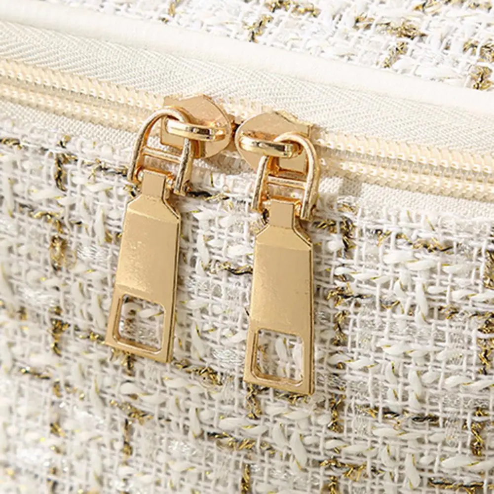 Top Zipper Cosmetic Bag Capacity Cosmetic Bag with Portable Handle Multifunctional Travel Toiletry Organizer Strong Load Bearing