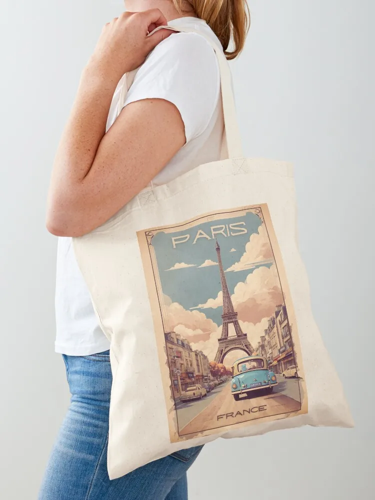 Vintage Paris Poster: Timeless Elegance of the City of Lights Tote Bag shopper bags the tote bag Custom bag