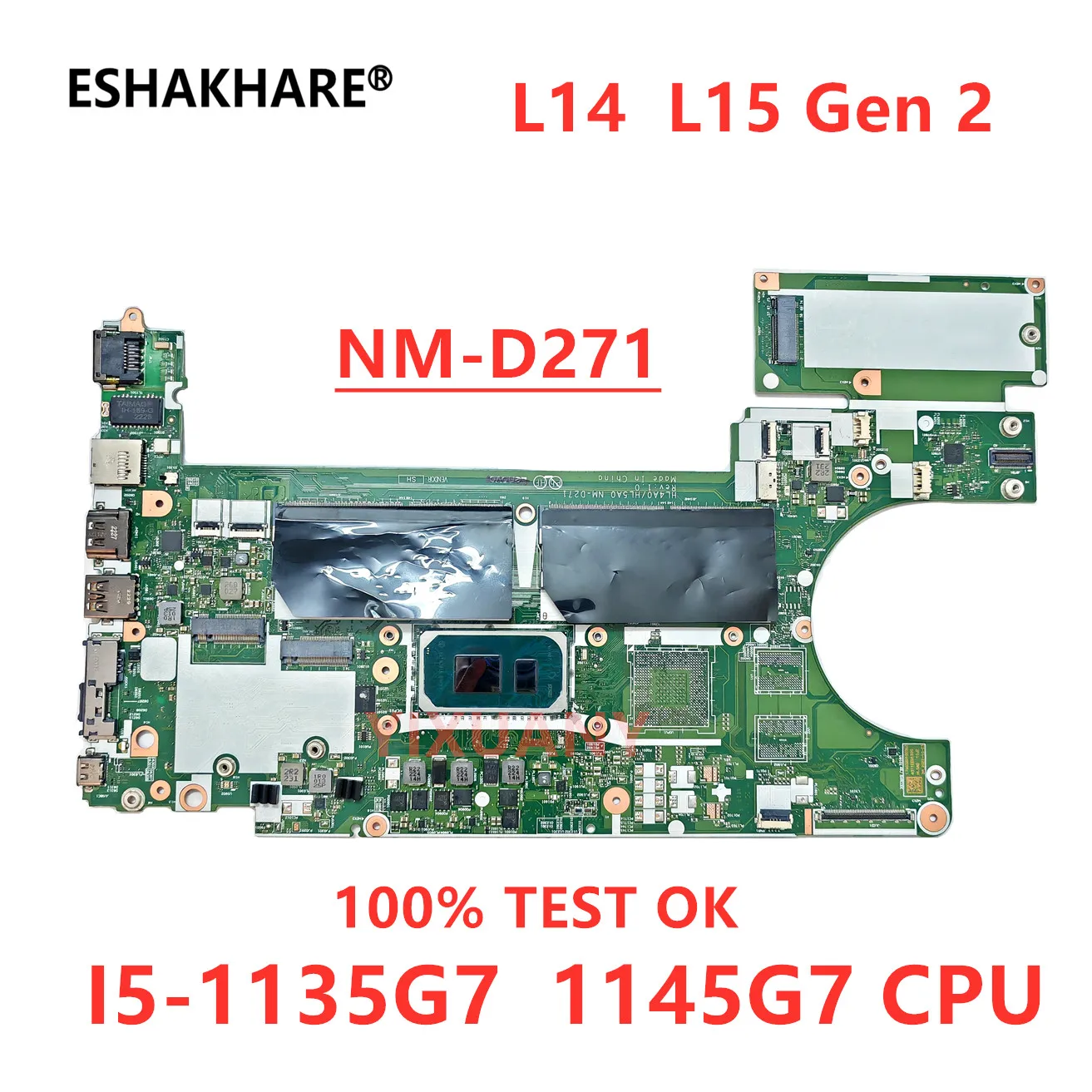 NM-D271 Motherboard For Lenovo ThinkPad L14 L15 Gen 2 Laptop Motherboard With I5-1135G7/I5-1145G7 100% Fully Tested OK